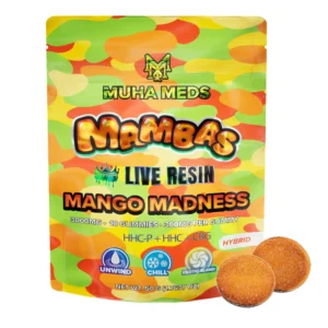 Muha Meds Mambas Mango Madness Live Resin THC Gummies Muha Meds Mambas Mango Madness Live Resin THC Gummies